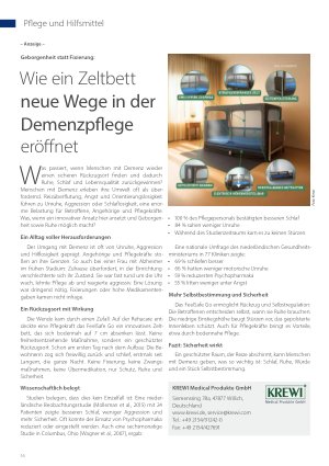 Vorschauseite 1: Wie ein Zeltbett neue Wege in der Demenzpflege eröffnet