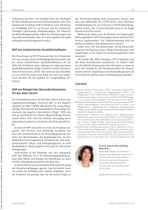 Vorschauseite 5: Gesundheitliche Vorausplanung für Heime Empfehlungen der nationalen Arbeitsgruppe