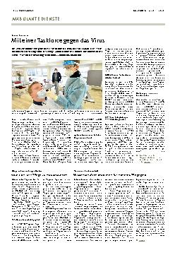 Vorschauseite 1: Mit einer Taskforce gegen das Virus