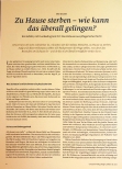 Vorschauseite 1: Zu Hause sterben - wie kann das überall gelingen? Ein Gefühl, nicht unbedingt ein Ort: Das Zuhause aus pflegerischer Sicht.