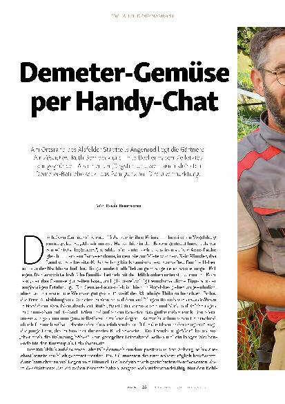 Vorschauseite 1: Demeter-Gemüse per Handy-Chat