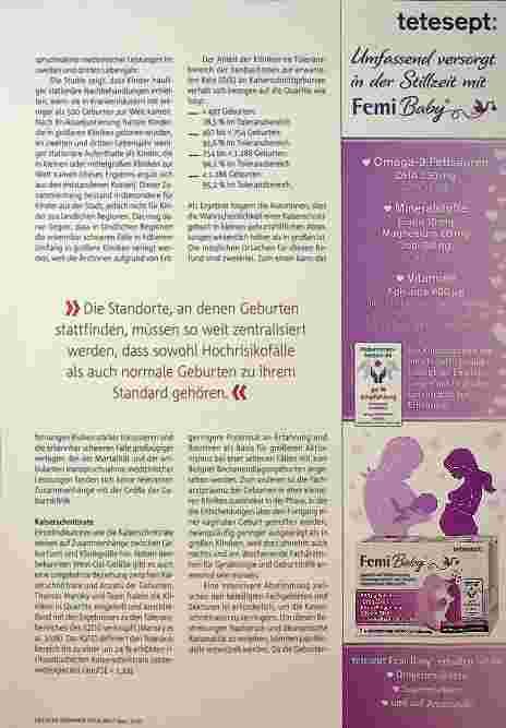 Vorschauseite 5: Zukunft der geburtshilflichen Versorgung, Teil 1: Gebündelte Kompetenz
