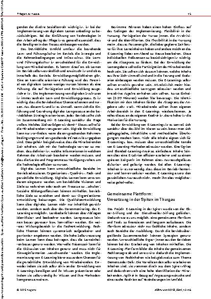 Vorschauseite 3: Digitales Lernen in der Spitex