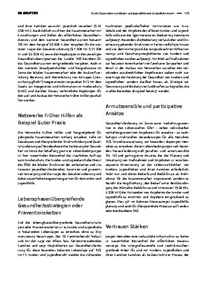 Vorschauseite 2: Kooperation von Kinderund Jugendhilfe und Gesundheitssystem