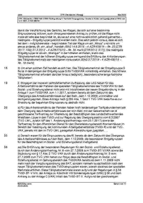 Vorschauseite 4: Eingruppierung – Erzieher in Kinderund Jugendpsychiatrie