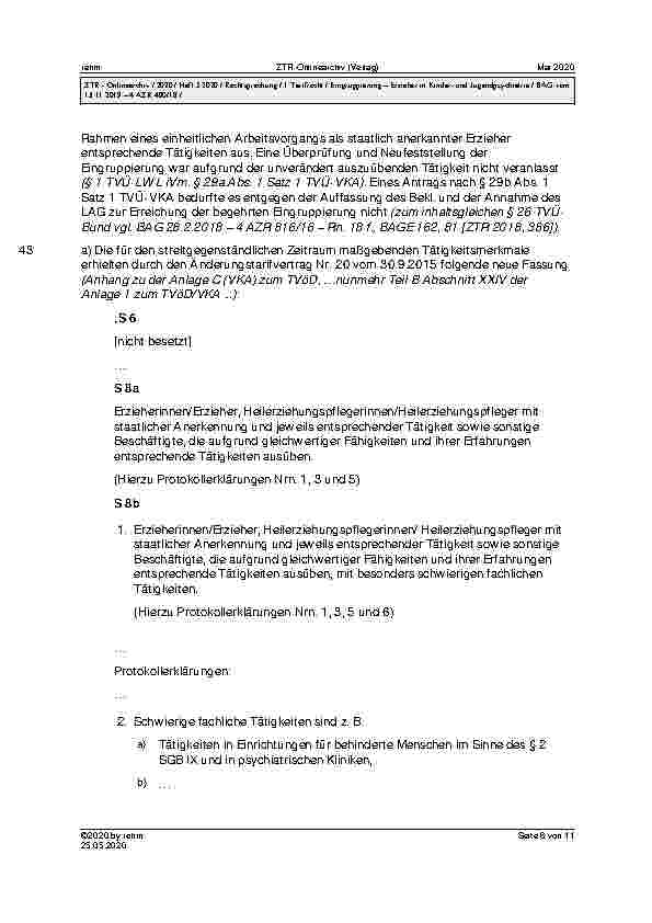 Vorschauseite 6: Eingruppierung – Erzieher in Kinderund Jugendpsychiatrie
