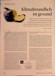 Vorschauseite 1: Klimafreundlich ist gesund.