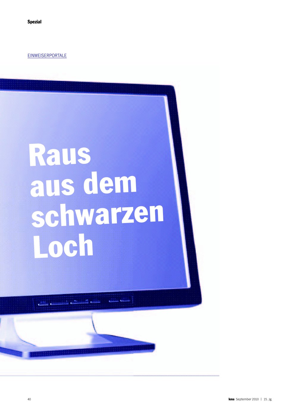 Vorschauseite 1: Raus aus dem schwarzen Loch