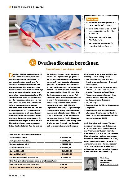 Vorschauseite 1: Overheadkosten berechnen