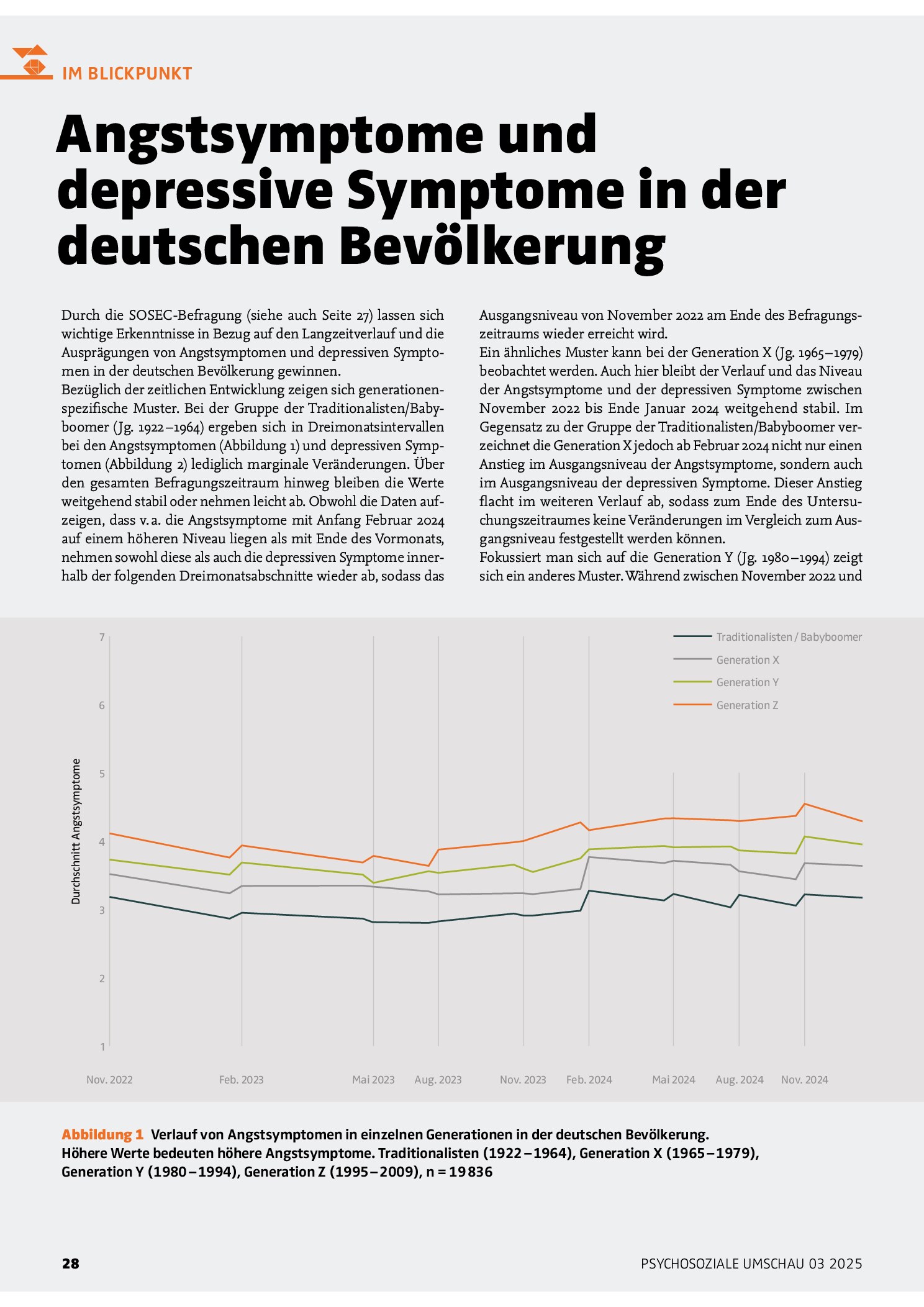 Vorschauseite 1: Angstsymptome und depressive Symptome in der deutschen Bevölkerung