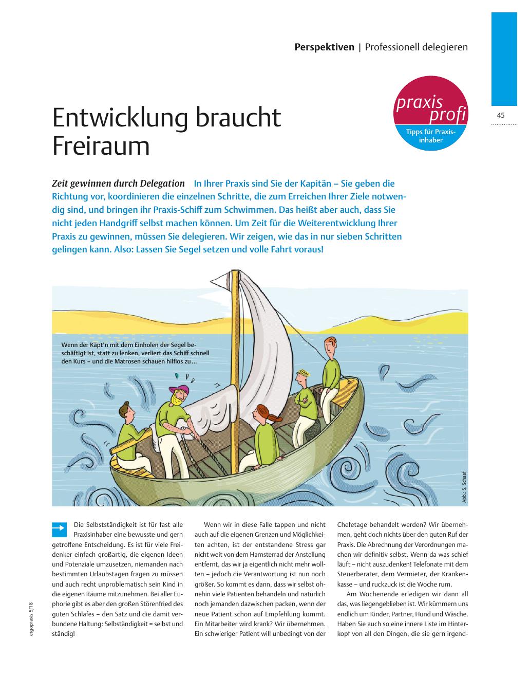 Vorschauseite 1: Zeit gewinnen durch Delegation ? Entwicklung braucht Freiraum