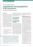 Vorschauseite 1: Logopädischer Versorgungsbedarf in der Psychiatrie? Eine Analyse anhand von Leitlinien und des DSM-5