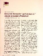 Vorschauseite 1: Gesunde Menschen gibt es nur auf einem gesunden Planeten!