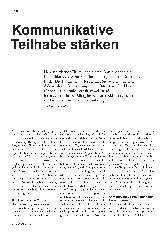 Vorschauseite 1: Kommunikative Teilhabe stärken