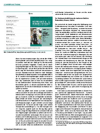 Vorschauseite 2: Wie die Evidenz in die Neurorehabilitation kommen konnte. Einige Schlaglichter auf die Geschichte des »Beweisens« in der medizinischen Versorgung