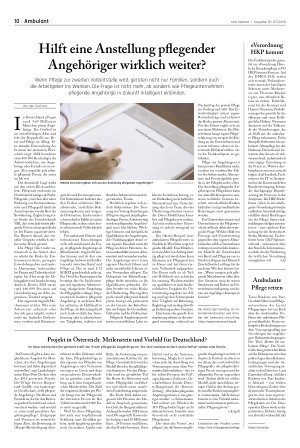 Vorschauseite 1: Hilft eine Anstellung pflegender Angehöriger wirklich weiter?