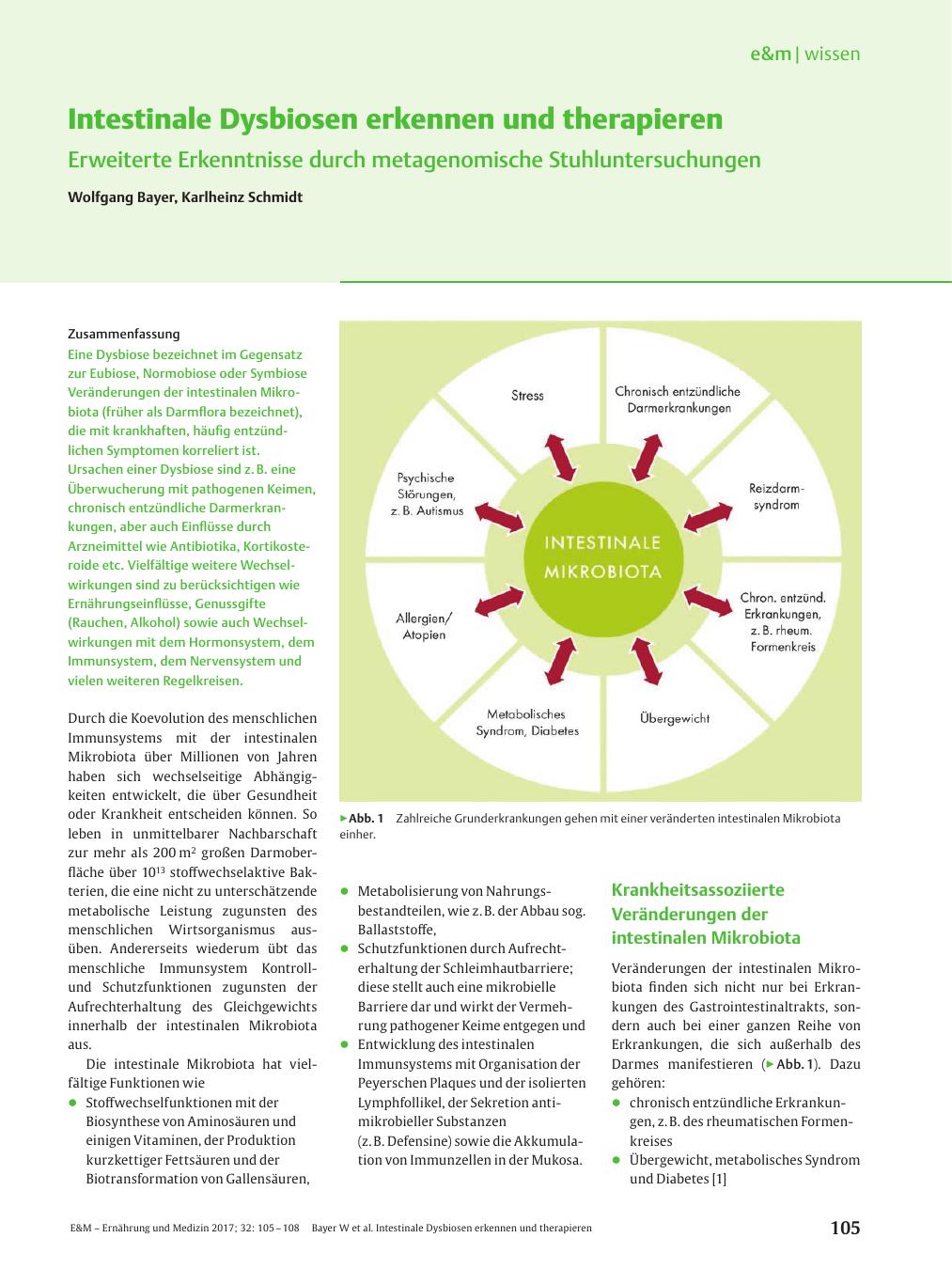 Vorschauseite 1: Intestinale Dysbiosen erkennen und therapieren