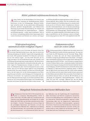 Vorschauseite 2: Neues aus der Berufspolitik