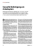 Vorschauseite 1: Sexuelle Belästigung am Arbeitsplatz