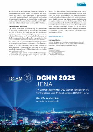 Vorschauseite 4: Multiresistente Darmbakterien: Verdrängung durch Nahrungskonkurrenz