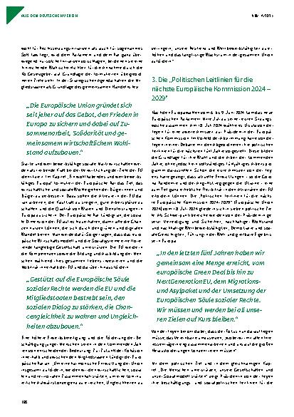 Vorschauseite 2: Die sozialen Schwerpunkte der neuen Europäischen Kommission (2024 – 2029)