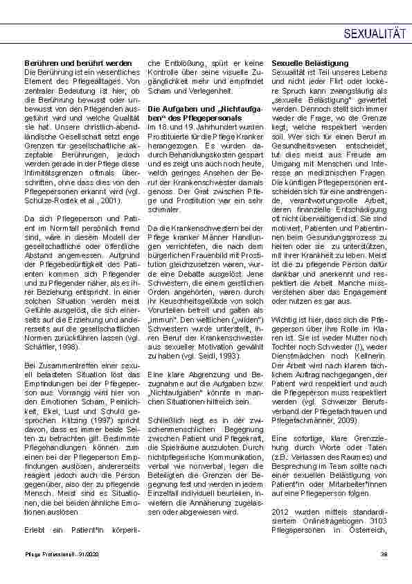 Vorschauseite 2: Sexualität im Pflegealltag