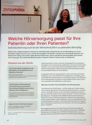 Vorschauseite 1: Welche Hörversorgung passt für Ihre Patientin oder Ihren Patienten?