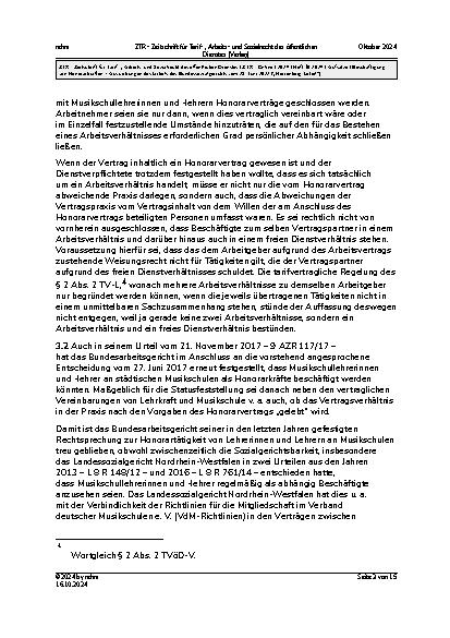 Vorschauseite 3: Beschäftigung von Honorarkräften – Auswirkungen des Urteils des Bundessozialgerichts vom 28. Juni 2021 („Herrenberg-Urteil“)