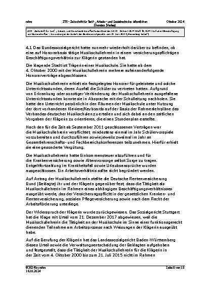 Vorschauseite 5: Beschäftigung von Honorarkräften – Auswirkungen des Urteils des Bundessozialgerichts vom 28. Juni 2021 („Herrenberg-Urteil“)