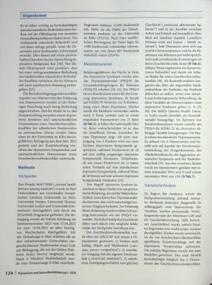 Vorschauseite 2: Der Zusammenhang zwischen Geschlechterrollenkonflikt und depressivem Syndrom bei männlichen Studierenden - Ergebnisse einer Online-Befragung an der Universität zu Köln