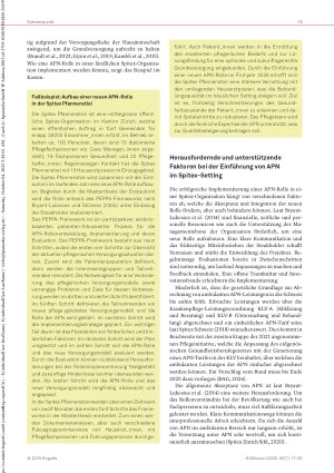 Vorschauseite 3: Advanced Practice Nurses in der Spitex Entwicklung einer neuen APN-Rolle im Zürcher Oberland