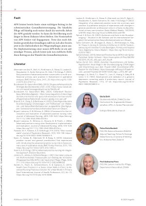 Vorschauseite 4: Advanced Practice Nurses in der Spitex Entwicklung einer neuen APN-Rolle im Zürcher Oberland