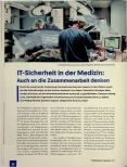 Vorschauseite 1: IT-Sicherheit in der Medizin: Auch an die Zusammenarbeit denken
