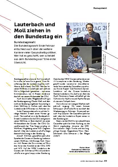 Vorschauseite 1: Lauterbach und Moll ziehen in den Bundestag ein
