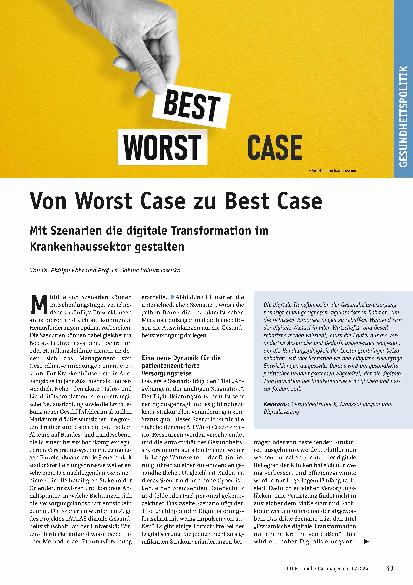 Vorschauseite 1: Von Worst Case zu Best Case: Mit Szenarien die digitale Transformation im Krankenhaussektor gestalten