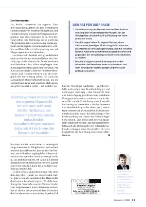 Vorschauseite 2: Das Hausrecht von Heimbewohnern