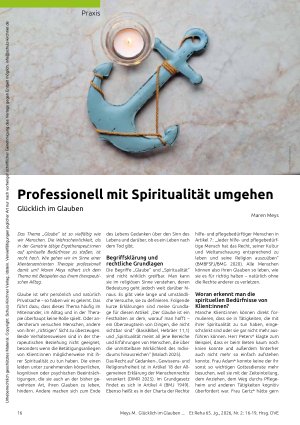 Vorschauseite 1: Professionell mit Spiritualität umgehen Glücklich im Glauben
