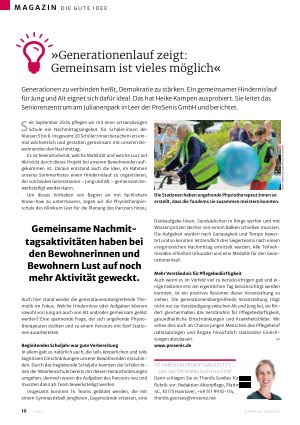 Vorschauseite 1: »Generationenlauf zeigt: Gemeinsam ist vieles möglich«