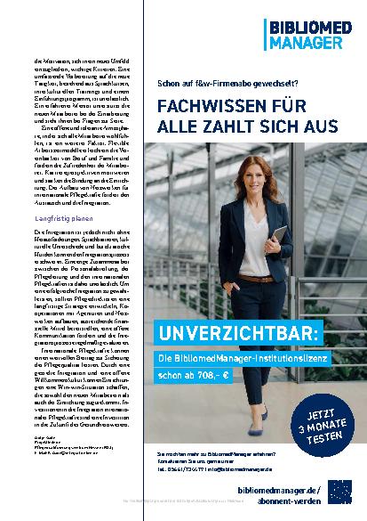 Vorschauseite 2: Personal Internationale Pflegekräfte als Erfolgsfaktor