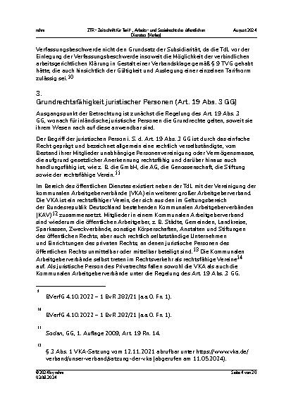 Vorschauseite 4: Die Grundrechtsfähigkeit von Arbeitgeberverbänden im öffentlichen Dienst