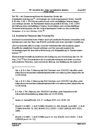 Vorschauseite 5: Die Grundrechtsfähigkeit von Arbeitgeberverbänden im öffentlichen Dienst