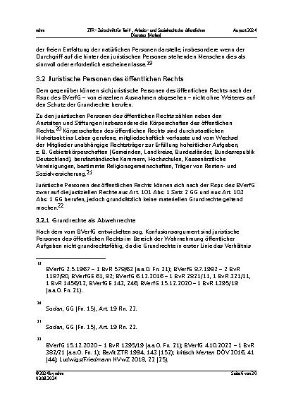 Vorschauseite 6: Die Grundrechtsfähigkeit von Arbeitgeberverbänden im öffentlichen Dienst