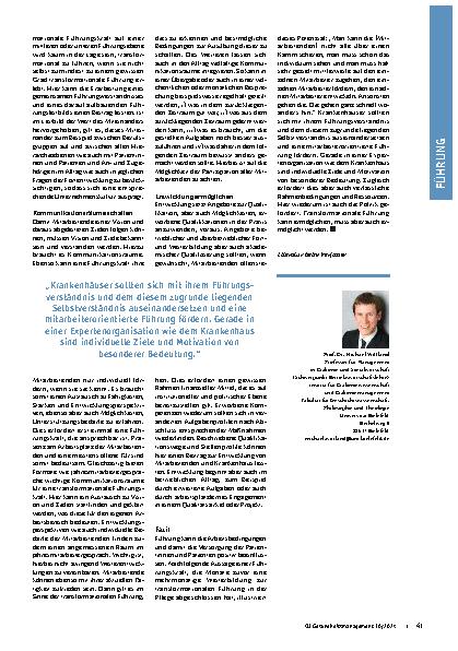 Vorschauseite 3: In Führung gehen: Chancen und Herausforderungen transformationaler Führung im Krankenhaus