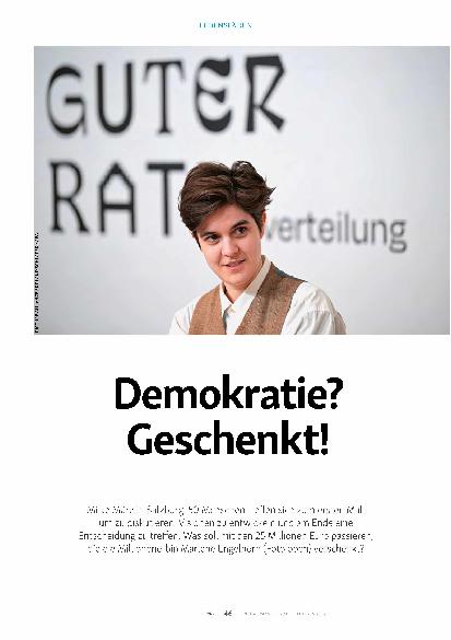 Vorschauseite 1: Demokratie? Geschenkt!