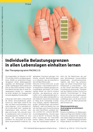 Vorschauseite 1: Individuelle Belastungsgrenzen in allen Lebenslagen einhalten lernen