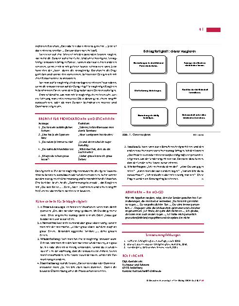 Vorschauseite 2: Aus der Praxis für die Praxis (33): Schlagfertigkeit im Job