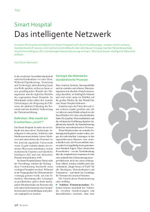 Vorschauseite 1: Smart Hospital Das intelligente Netzwerk