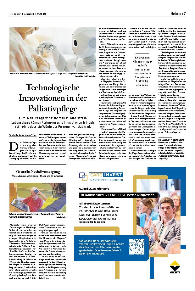 Vorschauseite 1: Technologische Innovationen in der Palliativpflege