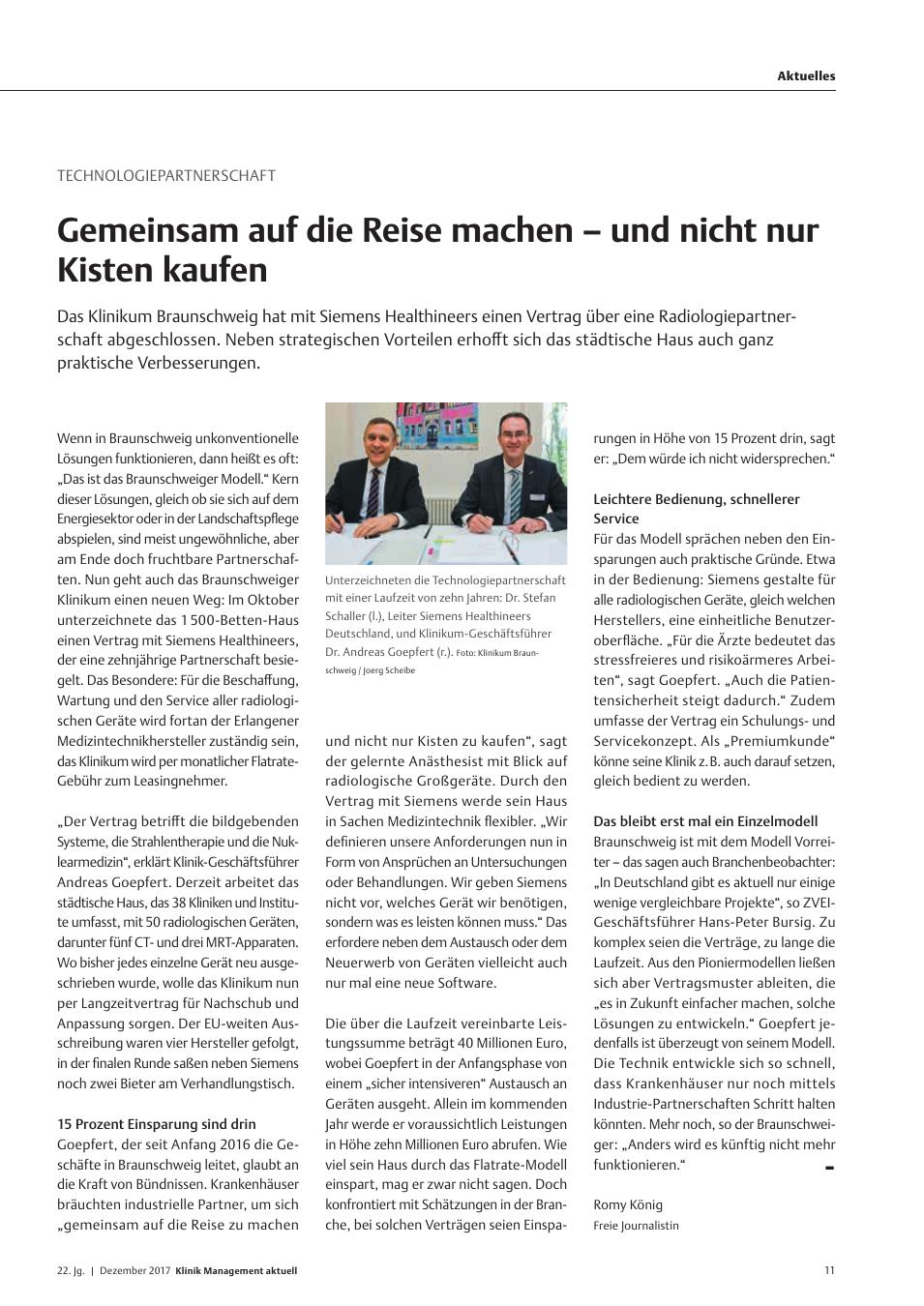 Vorschauseite 1: Technologiepartnerschaft - Gemeinsam auf die Reise machen – und nicht nur Kisten kaufen
