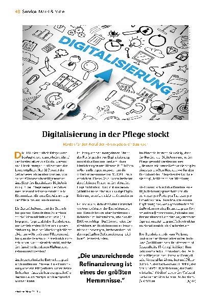 Vorschauseite 1: Digitalisierung in der Pflege stockt